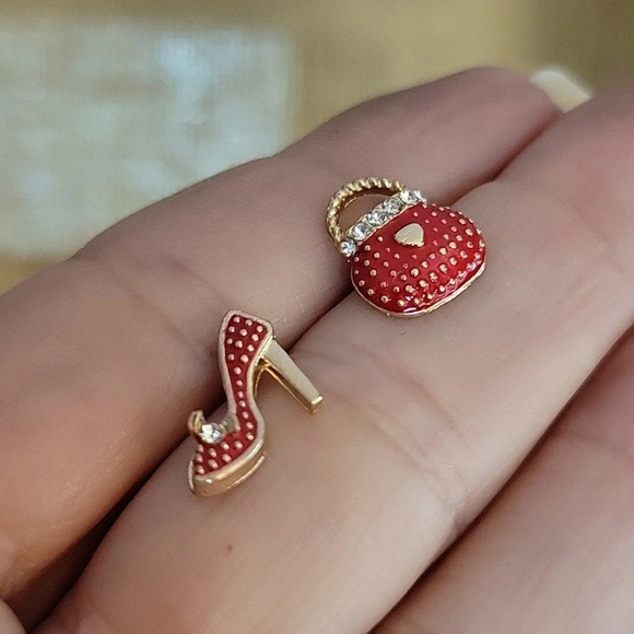 🔥LAST PAIR🔥 Shoe Addict Handbag Diva Stud Earrings - Picture 5 of 6
